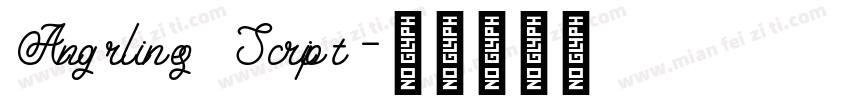 Angrlines Script字体转换